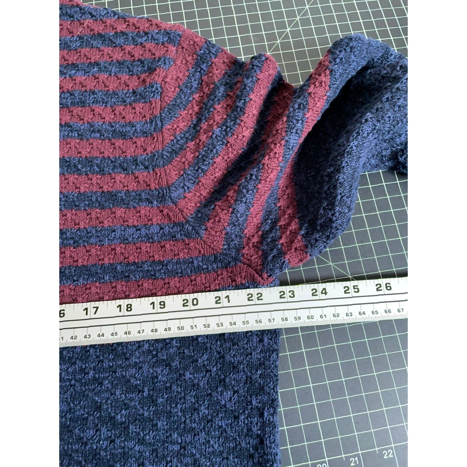 J Brand The Normal Brand Sweater Adult Large Blue Red Striped Chunky Knit Crewneck Mens 90s Preppy Size US L / EU 52-54 / 3 - 5 Thumbnail