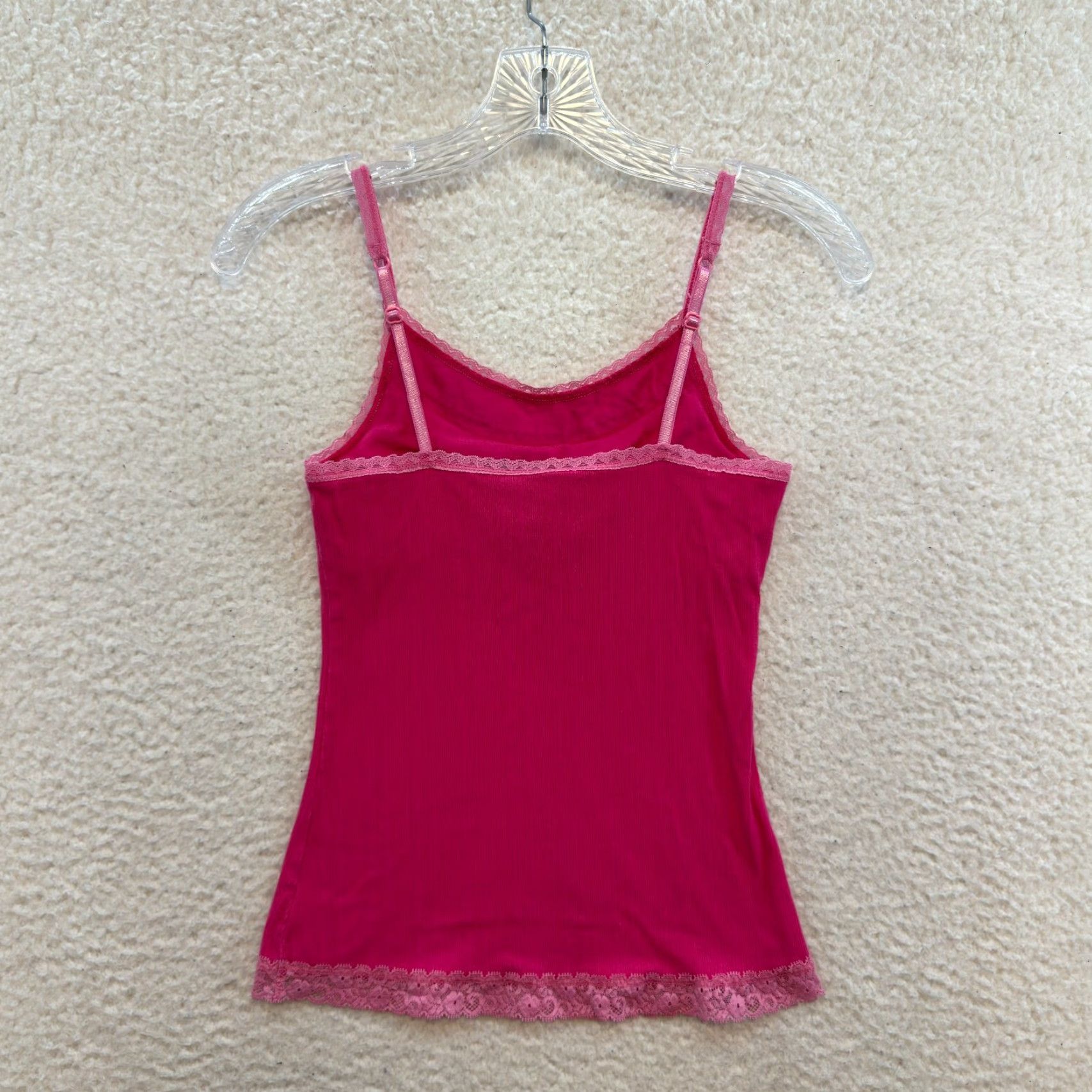 Vintage VINTAGE Y2K Camisole Tank Top XS Pink Built-in-Bra Boho Fairy Grunge Whimsigoth Shirt Womens Size XS / US 0-2 / IT 36-38 - 2 Thumbnail