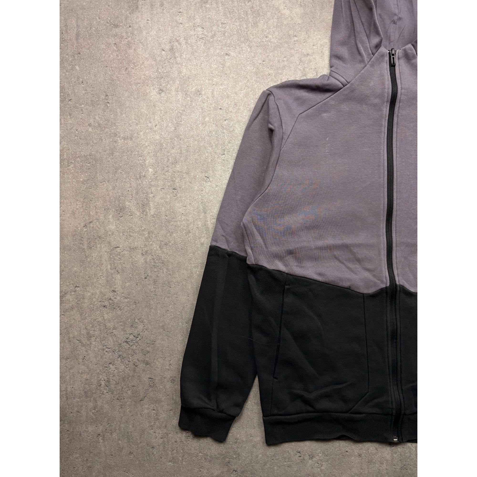 Adidas Adidas Essential Color-Block Full-Zip Hoodie - Charcoal & Bl Size US M / EU 48-50 / 2 - 2 Thumbnail