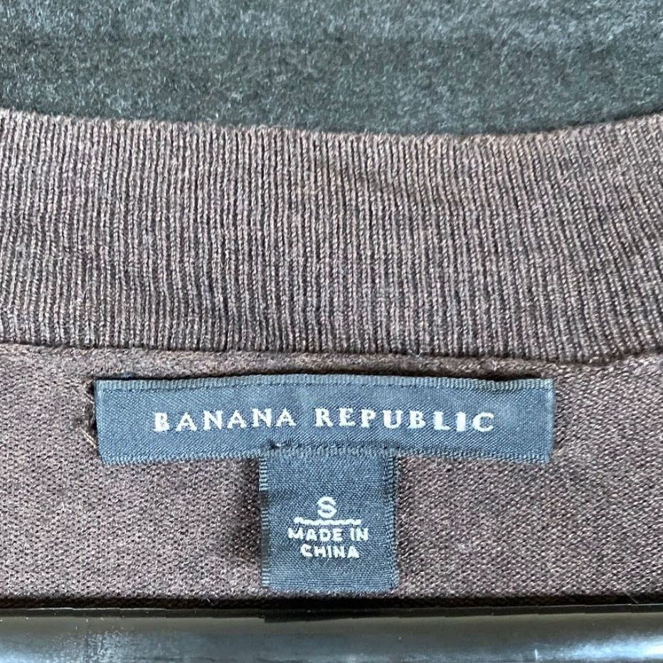 Banana Republic VINTAGE Banana Republic Women Sweater Brown Pullover V-Neck Silk Cashmere Wool Stretch S Size S / US 4 / IT 40 - 6 Thumbnail