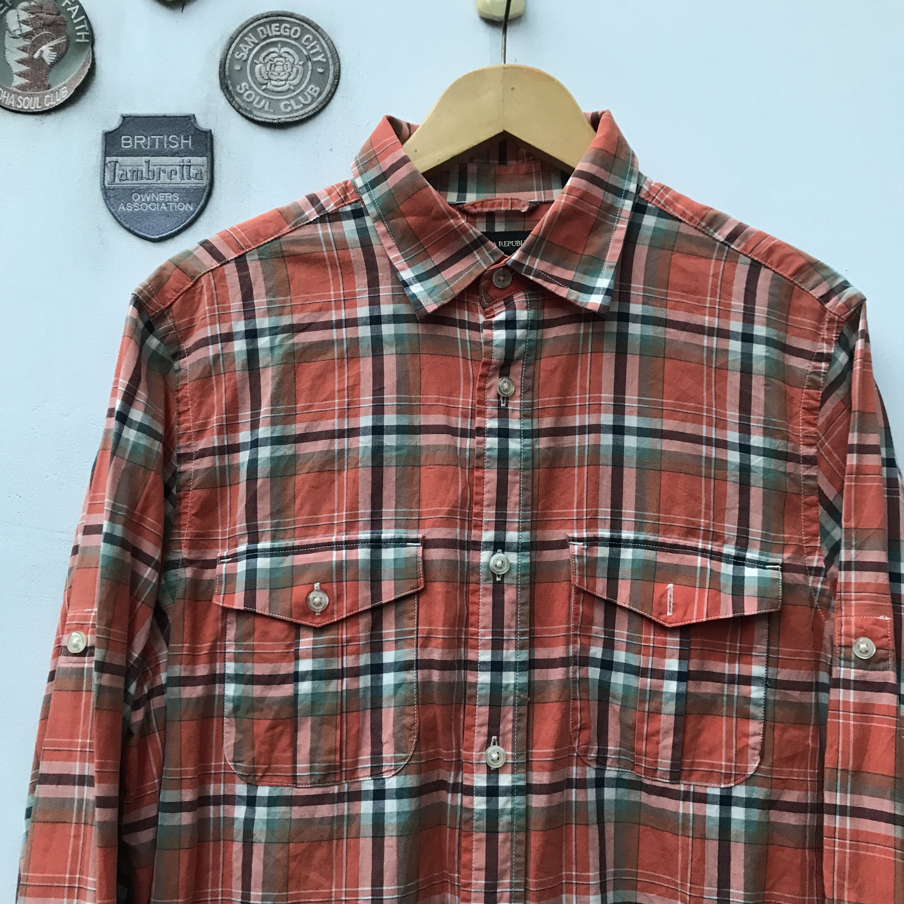 Banana Republic × Designer Banana Republic Mojave red plaid tartan Long sleeves Size US M / EU 48-50 / 2 - 10 Thumbnail