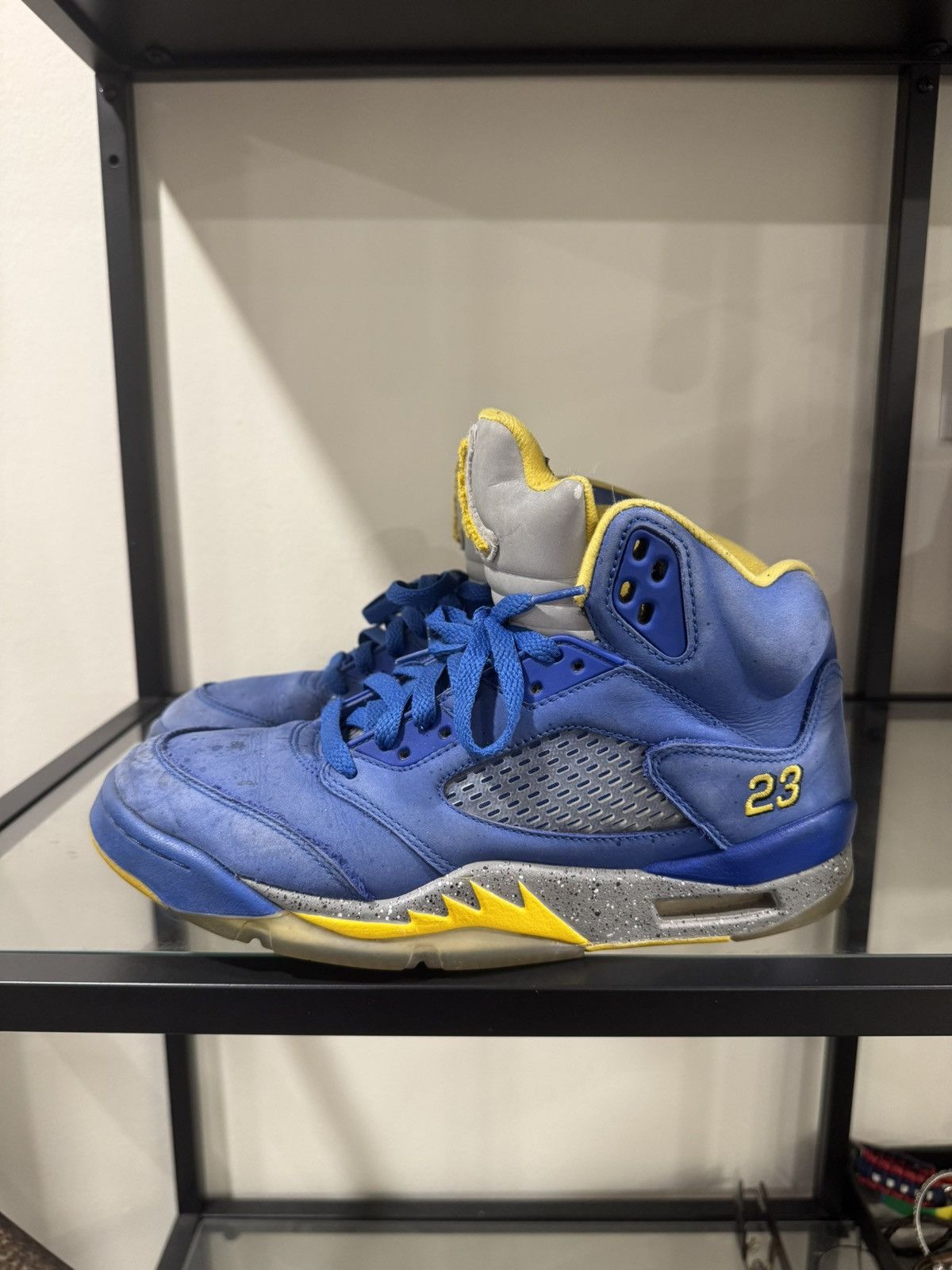 Jordan Brand Nike Air Jordan 5 Laney Varsity Royal JSP Blue Yellow Size US 8 / EU 41 - 1 Thumbnail