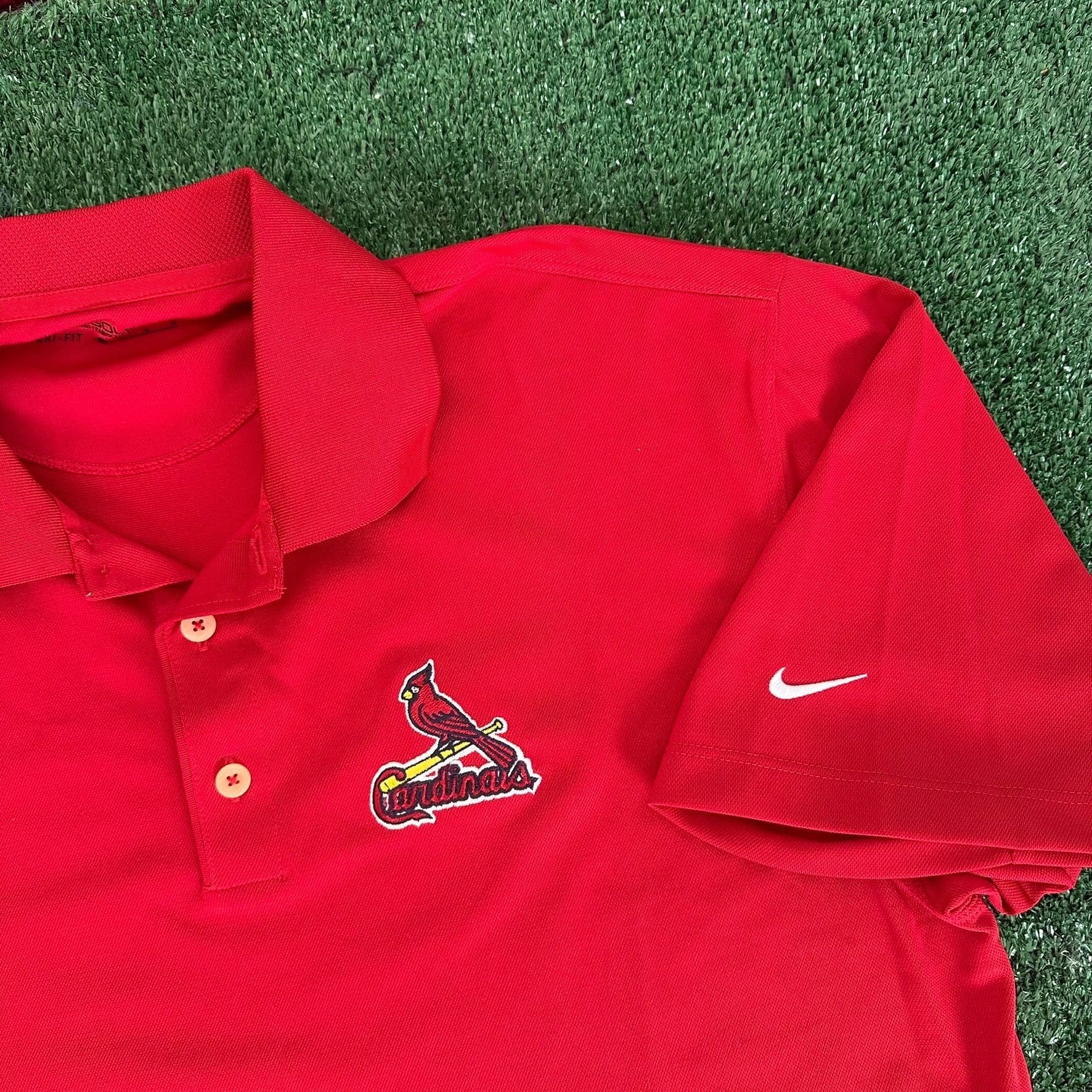 Nike Nike Golf St. Louis Cardinals Polo Shirt Red MLB Baseball Size US L / EU 52-54 / 3 - 2 Thumbnail