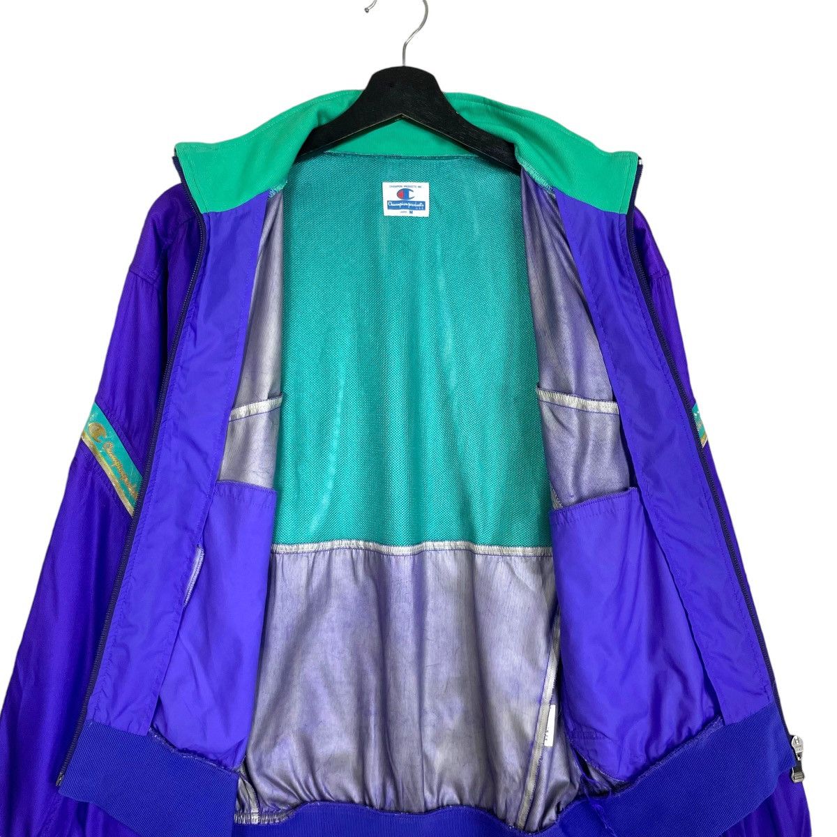 Champion Vintage 90s Champion Windbreaker Jacket Full Zipp Sportwear Size US L / EU 52-54 / 3 - 11 Thumbnail