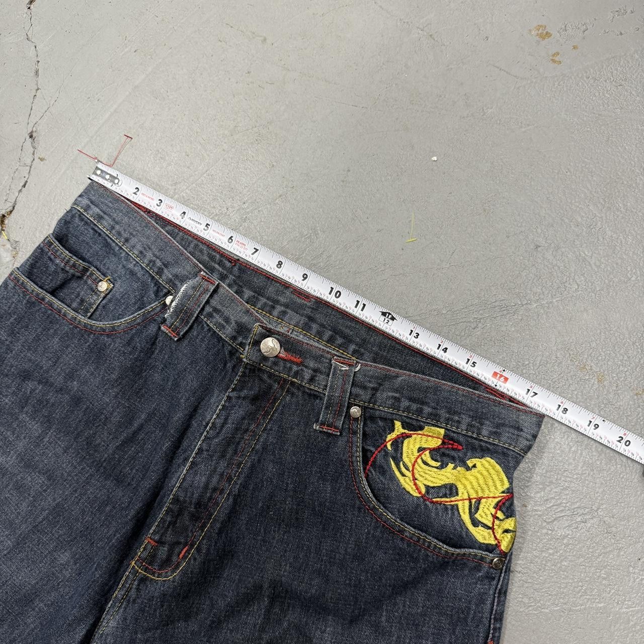 Evisu × JNCO × Vintage Vintage Evisu Japan Tribal Tiger Baggy Y2K Denim Jorts 36 Size US 36 / EU 52 - 5 Thumbnail