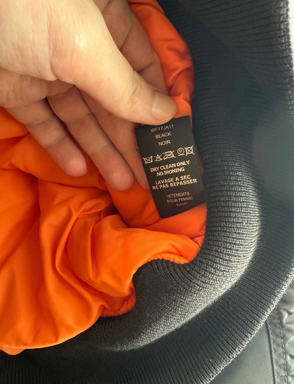 Vetements Vetements FW16 Total Fucking Darkness TFD Femme Bomber Sz.XS Size US XS / EU 42 / 0 - 10 Thumbnail