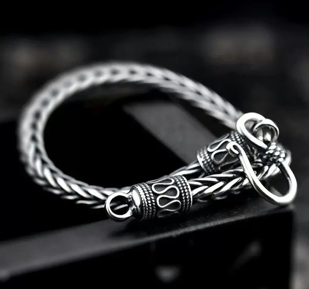 Other Silver Plated Braided Twist Chain Bracelet Size ONE SIZE - 4 Thumbnail
