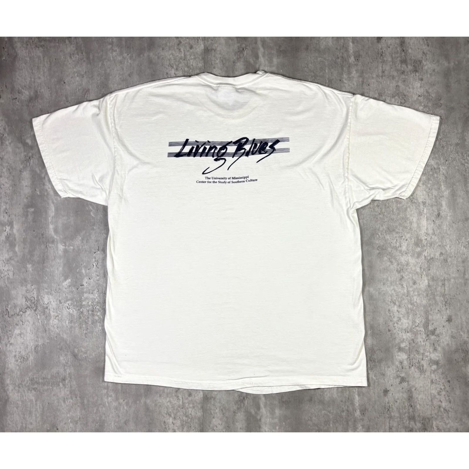 Hanes VINTAGE Hanes T-Shirt University Of Mississippi Promo Adult XL Blue Music Shirt Men 90s Size US XL / EU 56 / 4 - 3 Thumbnail