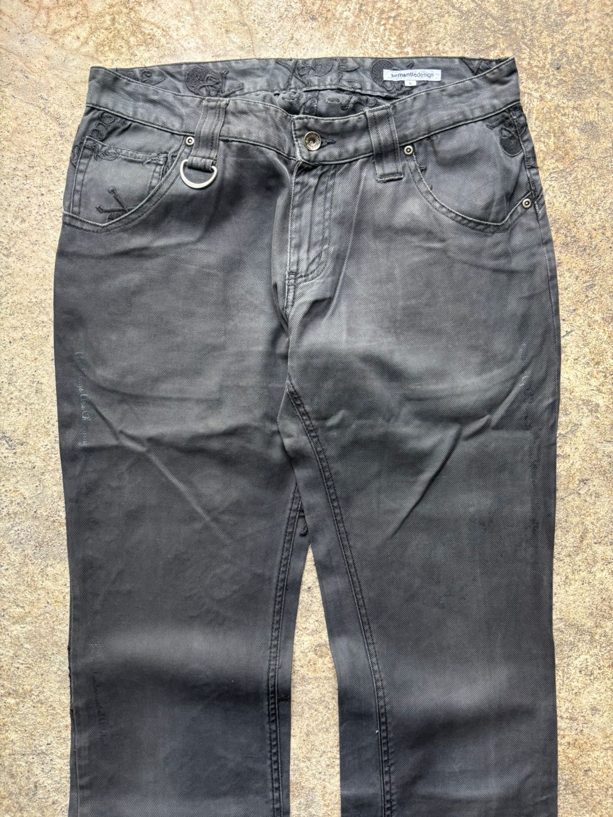 Japanese Brand 2000s Semantic Design Japan Skull Poem SeditionariesPants Size US 30 / EU 46 - 11 Thumbnail