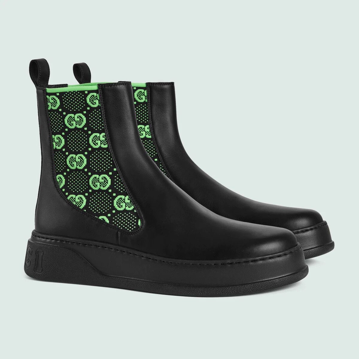 Gucci oc11z0925 Boots With GG Jersey in Black Size US 12.5 / EU 45-46 - 2 Thumbnail