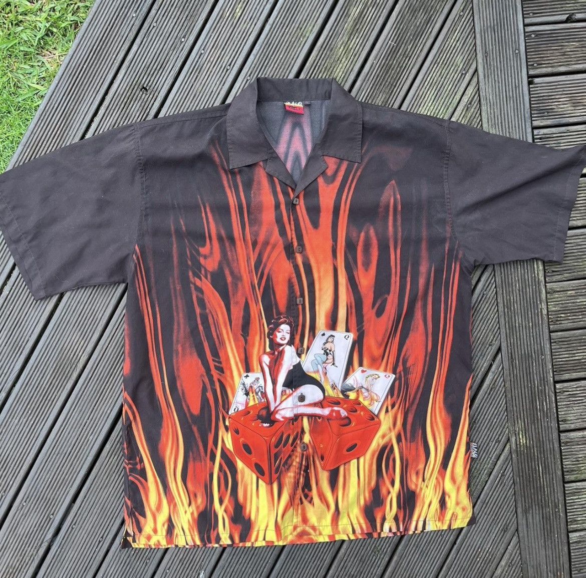 Other Beautiful Y2k flames and woman graphic on a red tag tee Size US XL / EU 56 / 4 - 1 Thumbnail