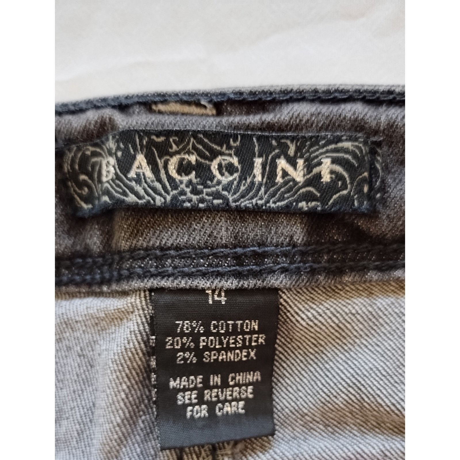 Bacco Bucci Baccini Women Stretch Straight Leg Gray Denim Jeans Size 14 Size 36" / US 14 / IT 50 - 9 Thumbnail