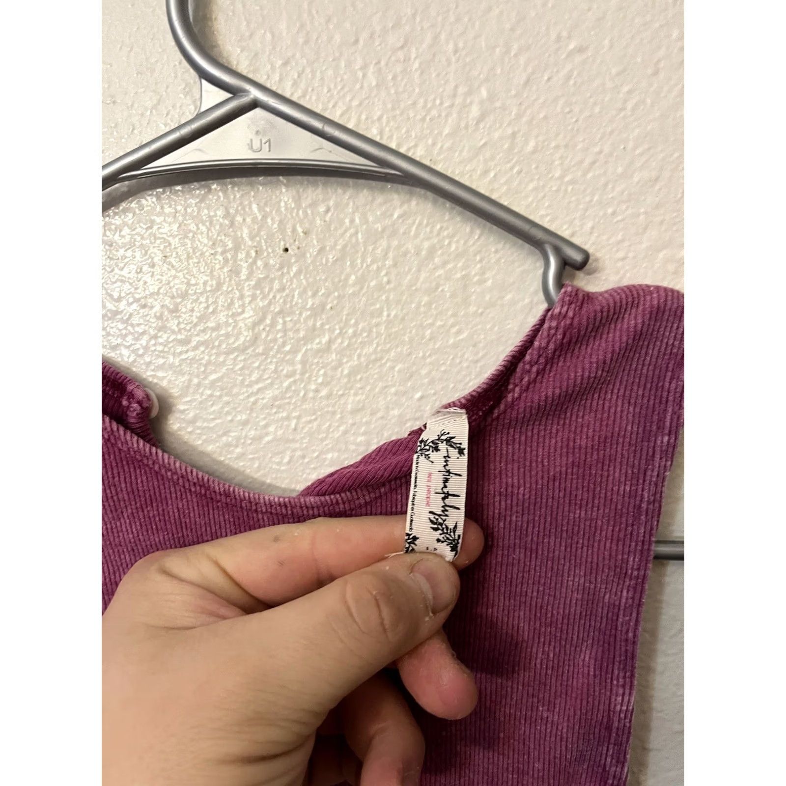 Free People Free People Bodysuit Purple Size Small Stretch Crew Neck Snap Closure Women Size S / US 4 / IT 40 - 3 Thumbnail