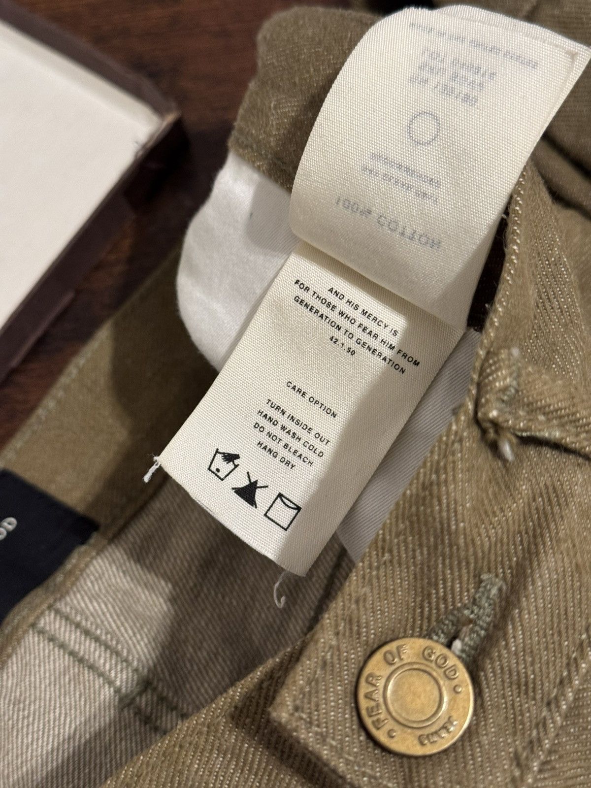 Fear of God Fear of God Fifth Collection Selvedge Jeans Olive SZ 29🔥 Size US 29 - 16 Thumbnail