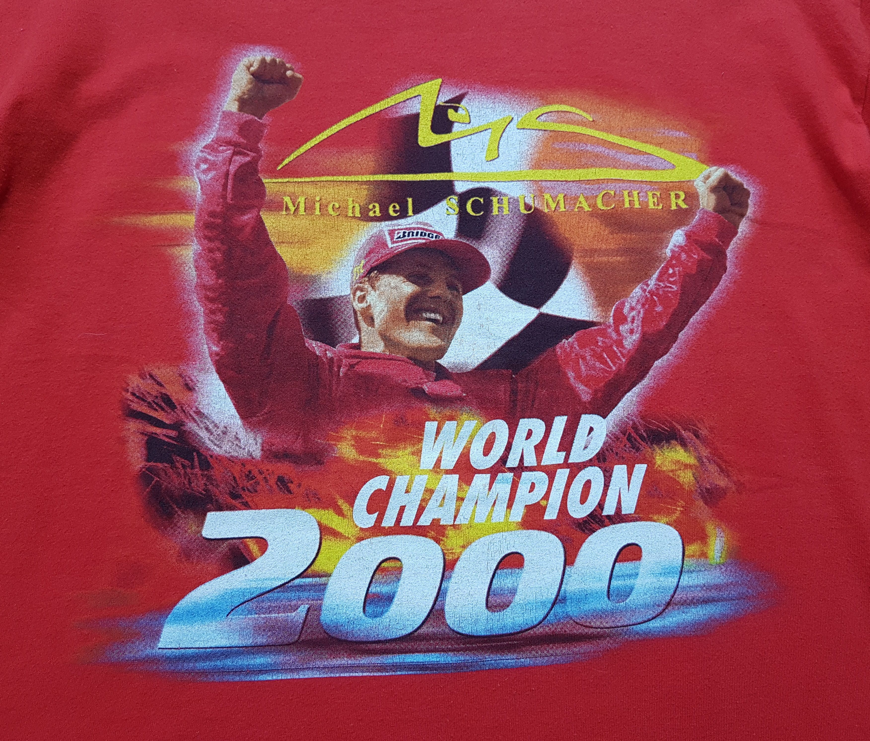 Formula 1 MICHAEL SCHUMACHER F1 2000 CHAMPION FERRARI T SHIRT Size US M / EU 48-50 / 2 - 6 Thumbnail