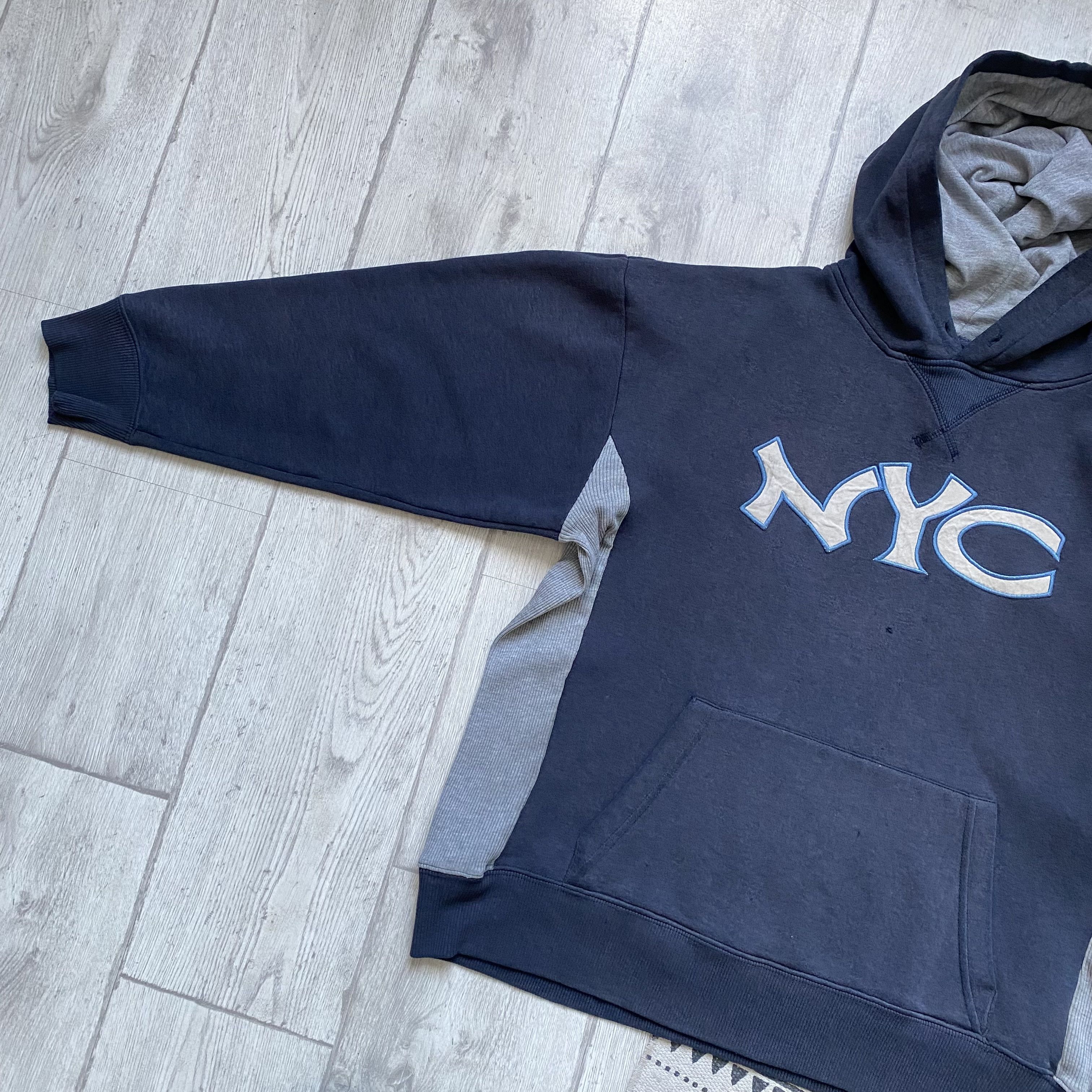 I Love NY ⚾️ Faded Vintage 90s New York City Hoodie Y2K Size US M / EU 48-50 / 2 - 6 Thumbnail