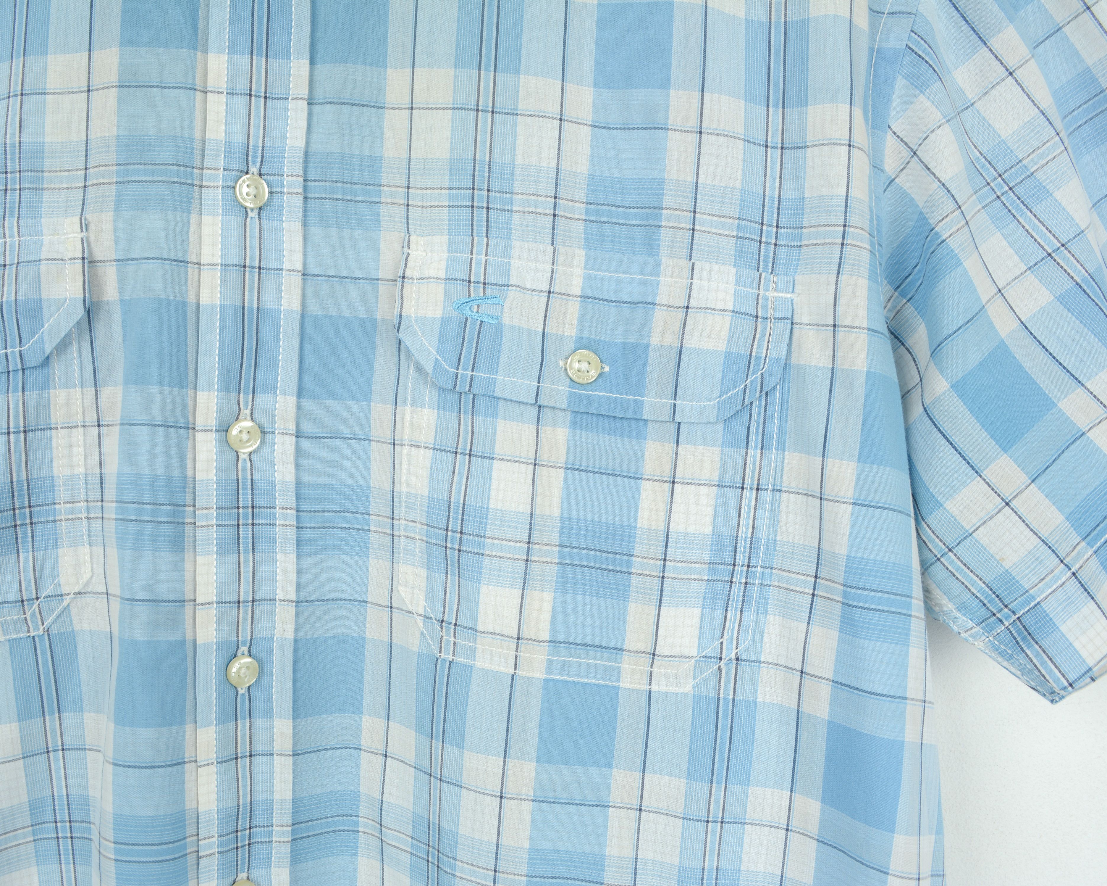 camel active L Short Sleeved Shirt Check Casual Plaid Button Up Summer Size US L / EU 52-54 / 3 - 3 Thumbnail