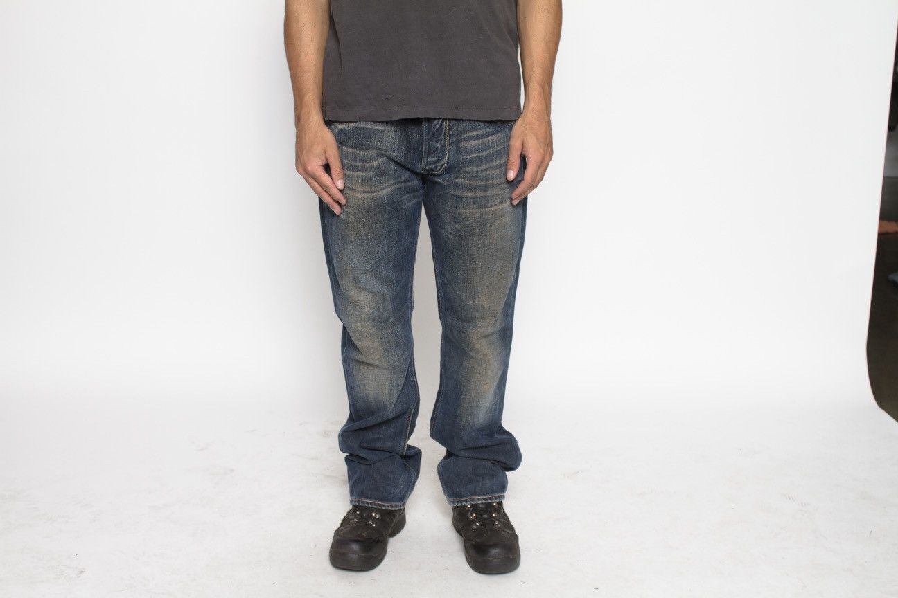 Diesel BLUE FADED DENIM RELAXED FIT PANTS BY DIESEL Size US 34 / EU 50 - 2 Thumbnail