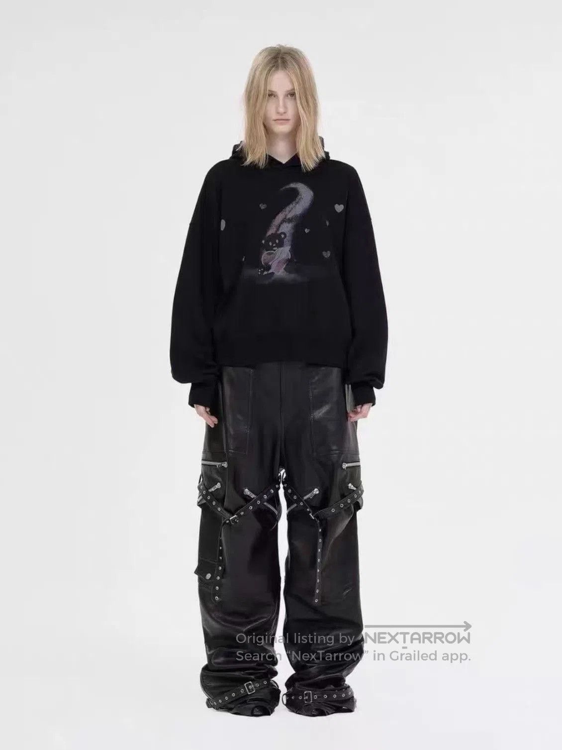 WE11DONE WE11DONE SS23 Black Moto Leather Pants. Size US 34 / EU 50 - 6 Thumbnail