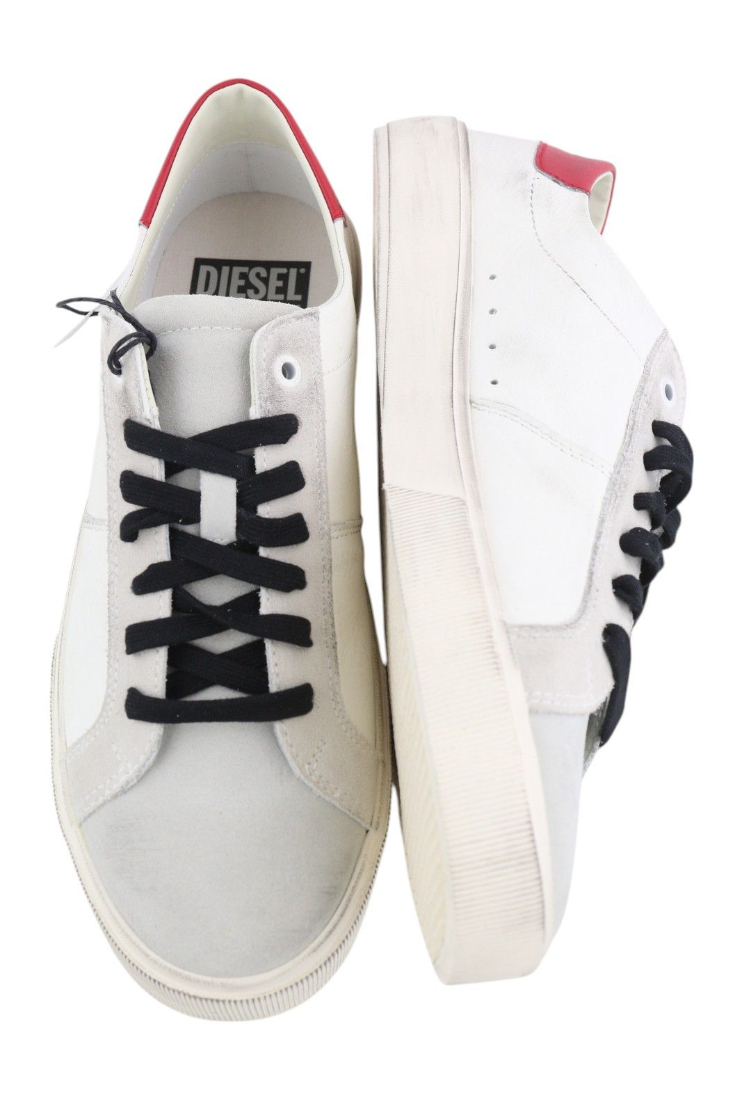 Diesel S-MYDORI LC EU45 White Leather Almond Toe Laced 40941 Size US 12 / EU 45 - 6 Thumbnail