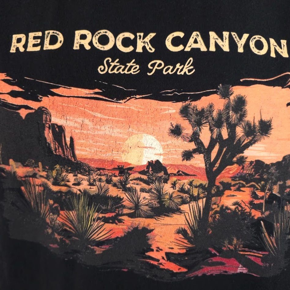 Gildan Red Rock Canyon T Shirt Mens Size Medium Black State Park Travel Destination Tee Size US M / EU 48-50 / 2 - 3 Thumbnail