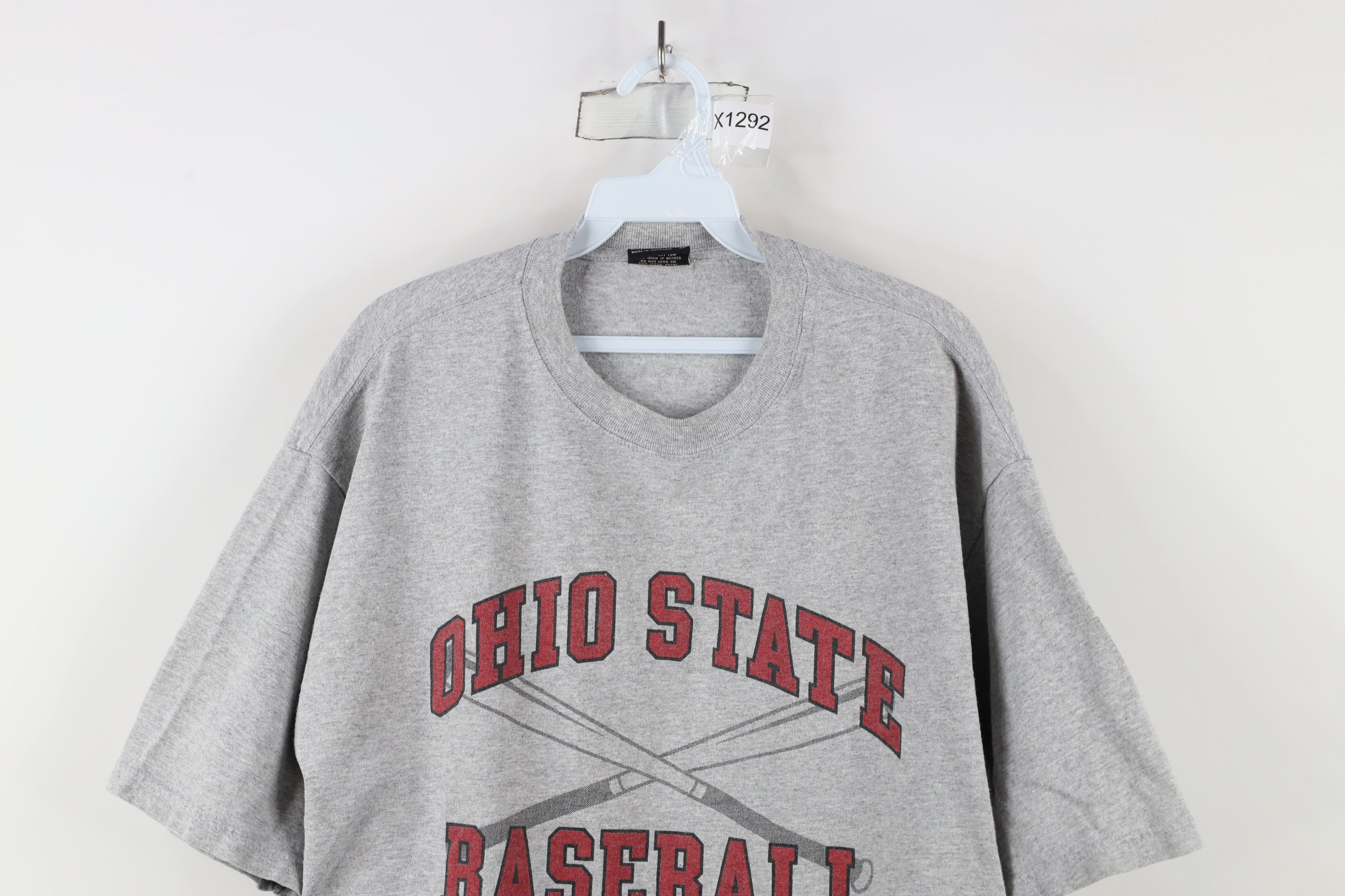 Vintage Vintage 90s State University Baseball T-Shirt Heather Gray Size US XL / EU 56 / 4 - 2 Thumbnail