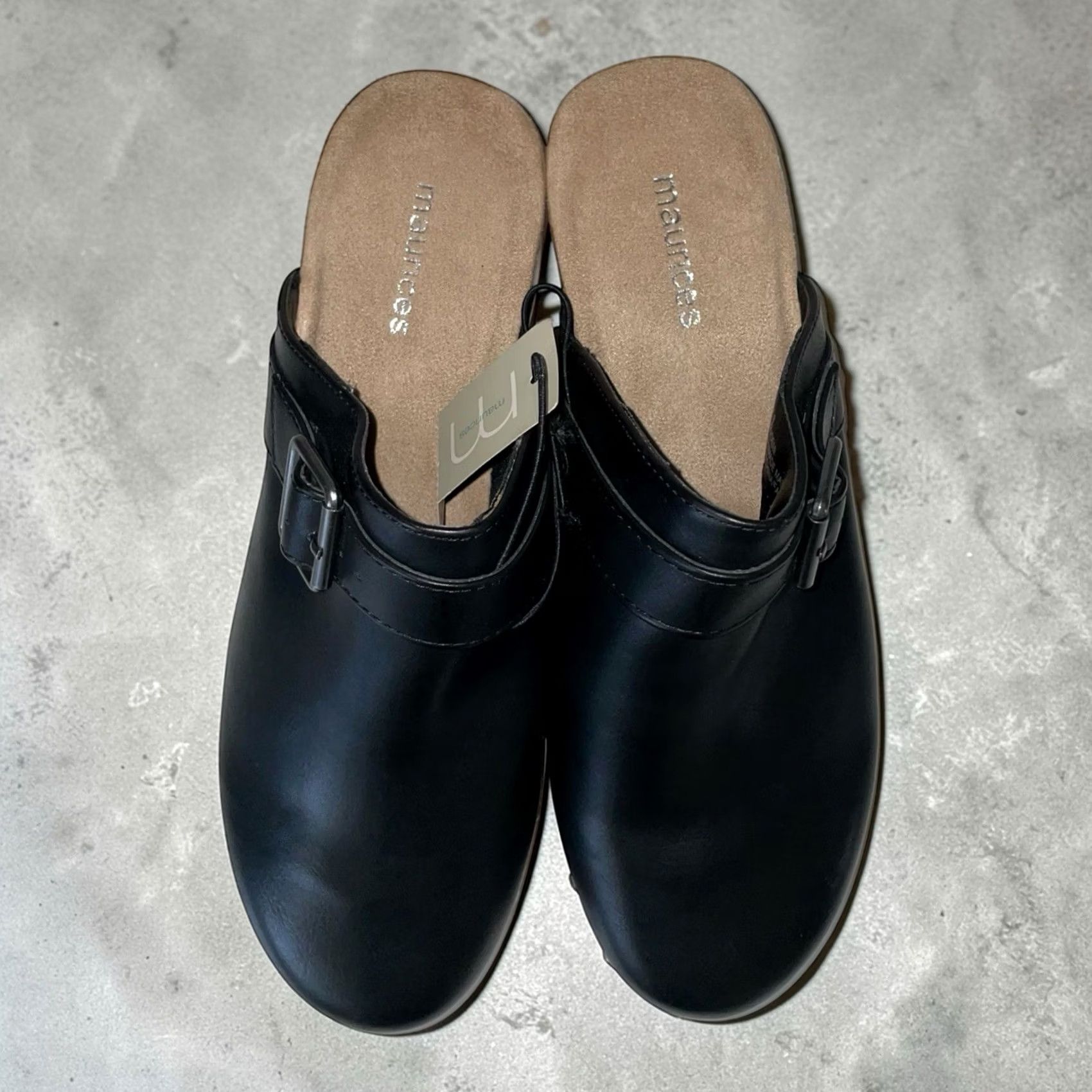 Vintage Maurices Women Black Faux Leather Demi Studded Slip-On Platform Clogs Mules 9 Size US 9 / IT 39 - 5 Thumbnail