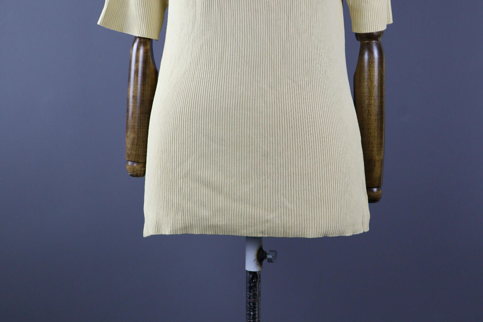 Designer Ladies Elisa Cavaletti Basic Ribbed Blouse Pullover Top Size M / US 6-8 / IT 42-44 - 3 Thumbnail