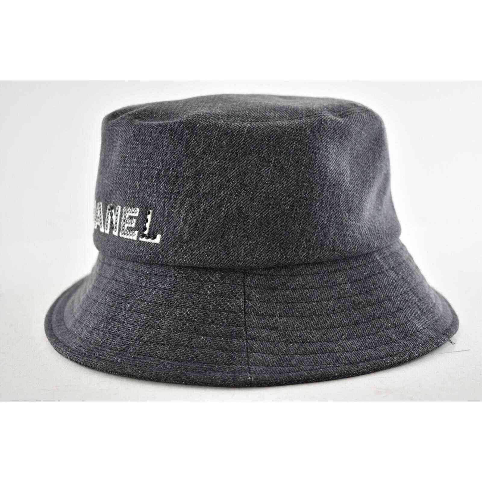 Chanel Chanel Crystal Sequin CC Logo Sun Cloche Bucket Hat Medium M Size ONE SIZE - 6 Thumbnail