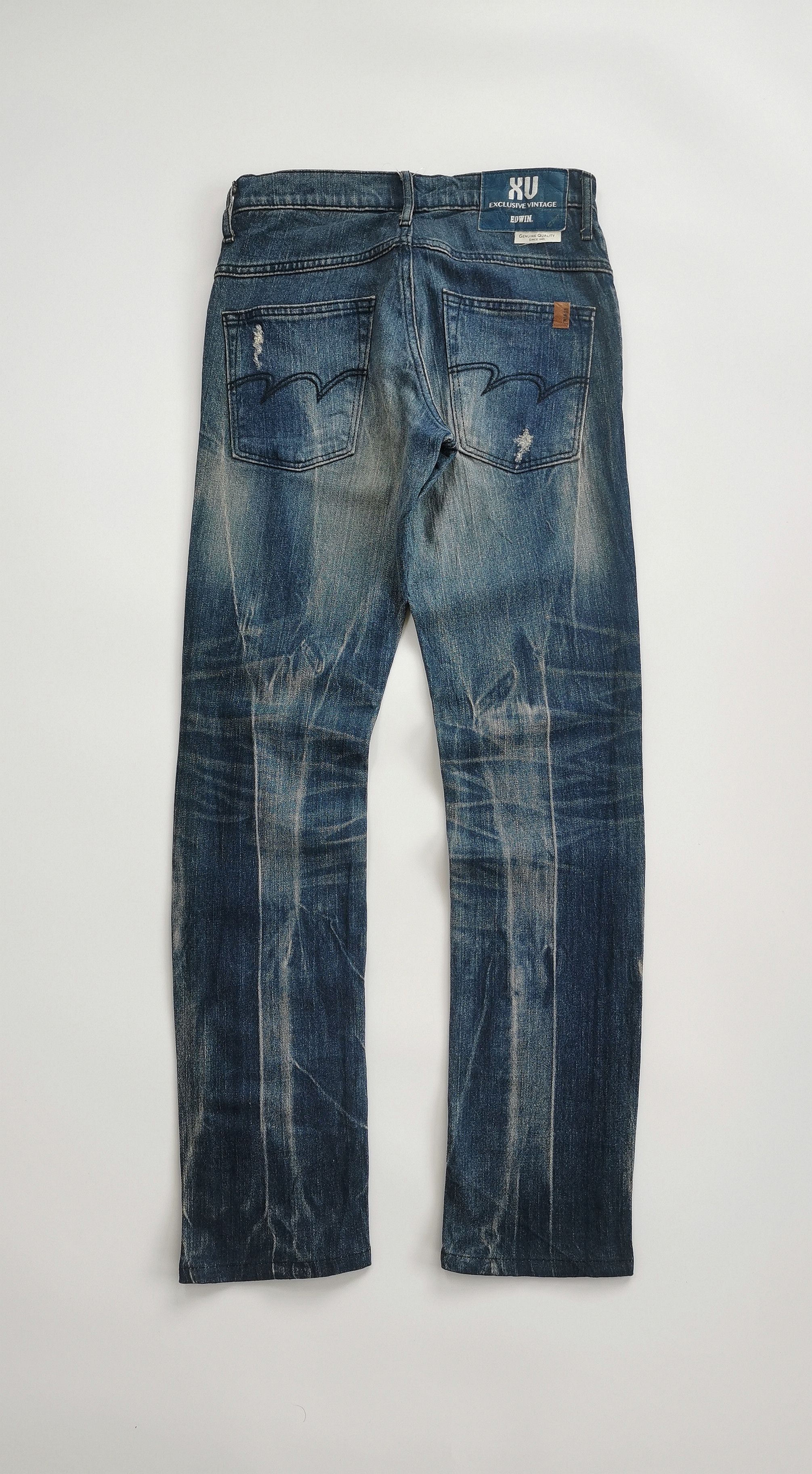 Edwin Edwin Distressed w/design Thunder Denim Jeans Size US 28 / EU 44 - 2 Thumbnail