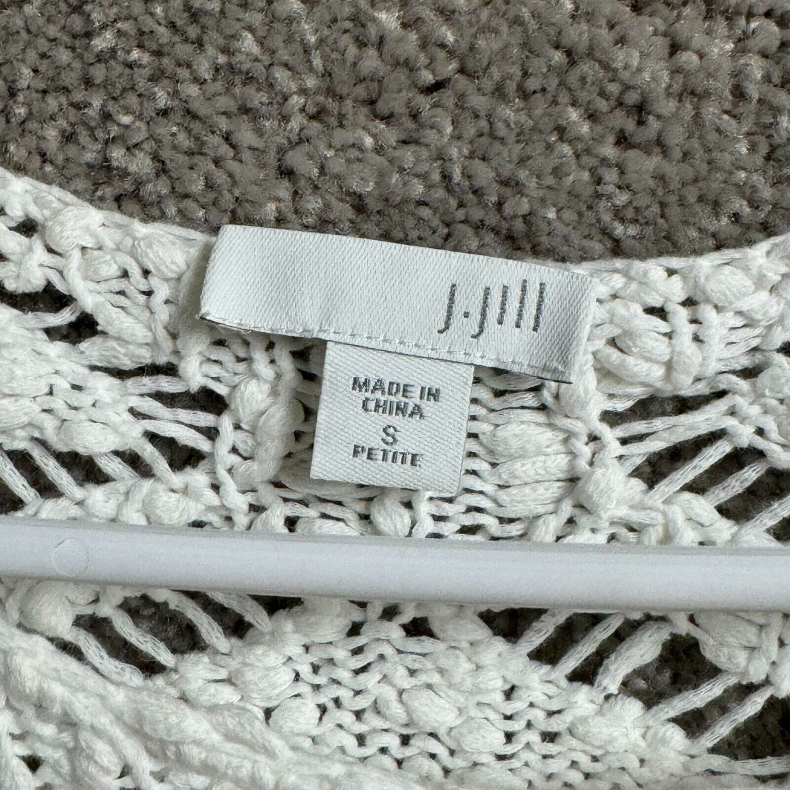 J. Jill J Jill Petite Small Crochet Open Knit Sweater Cottagecore Size S / US 4 / IT 40 - 3 Thumbnail