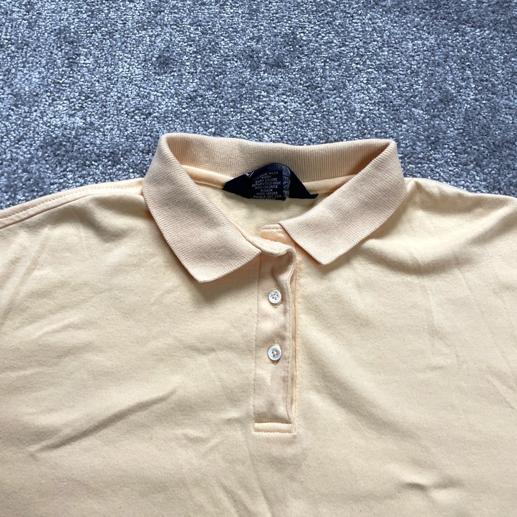Lands' End VINTAGE Lands' End Polo Shirt Women Large Orange Cotton Short Sleeve Casual Mens Size L / US 10 / IT 46 - 3 Thumbnail