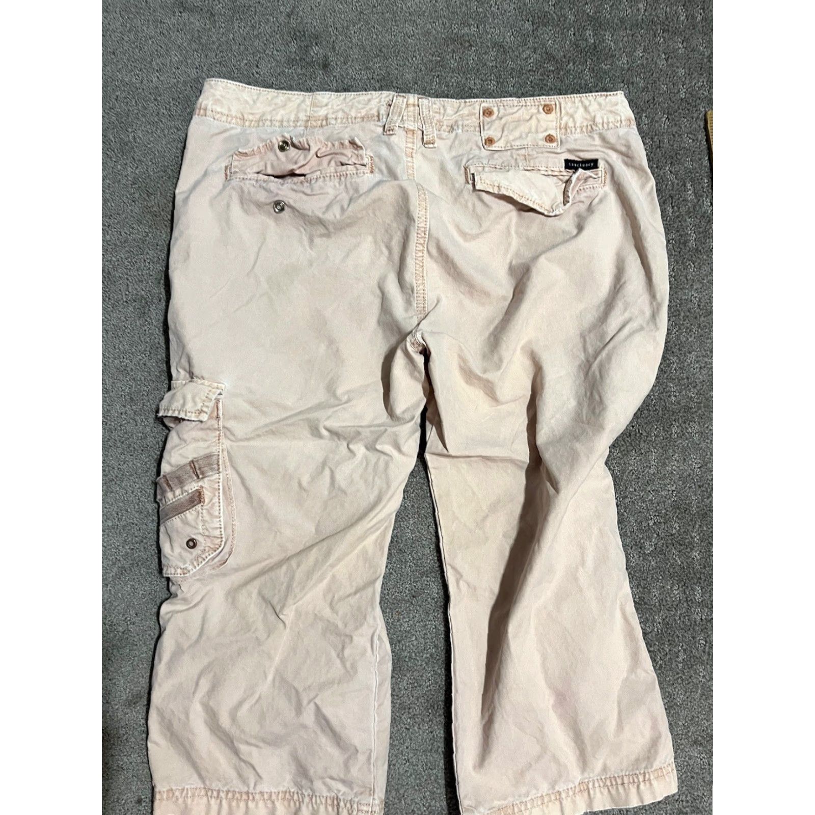 Sanctuary VINTAGE Sanctuary Light Pink Cargo Cropped Pants Womens Size Medium Size 32" / US 10 / IT 46 - 3 Thumbnail