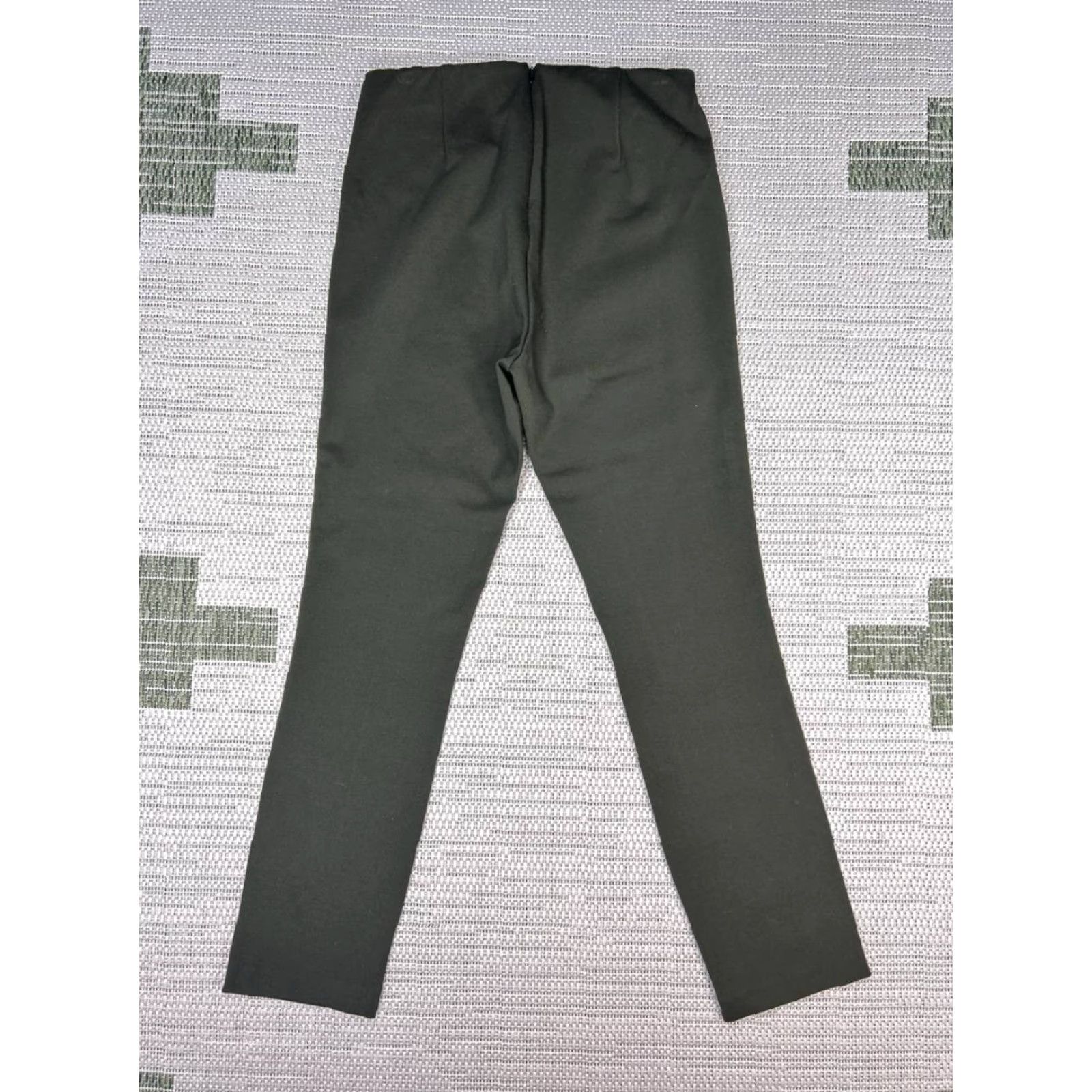 Rag & Bone rag & bone New York Simone Crop Pants Womens 4 Green Striped Mid Rise Back Zip Size 27" / US 4 / IT 40 - 2 Thumbnail