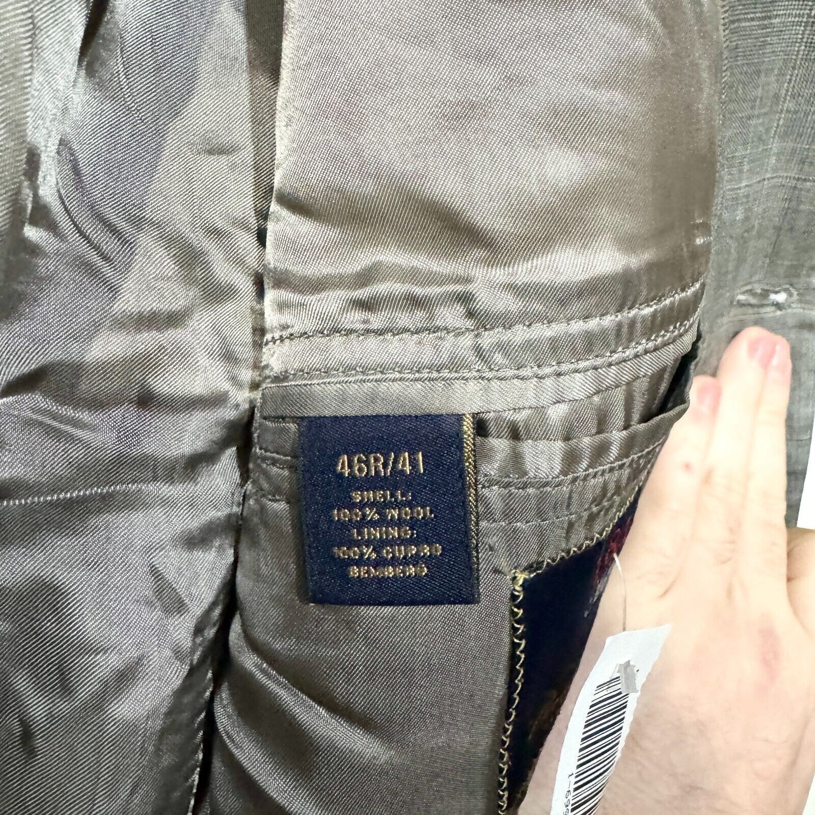 Brooks Brothers Brooks Brothers Suit Jacket Size 46R Grey 100% Wool Lined Size 46R - 5 Thumbnail