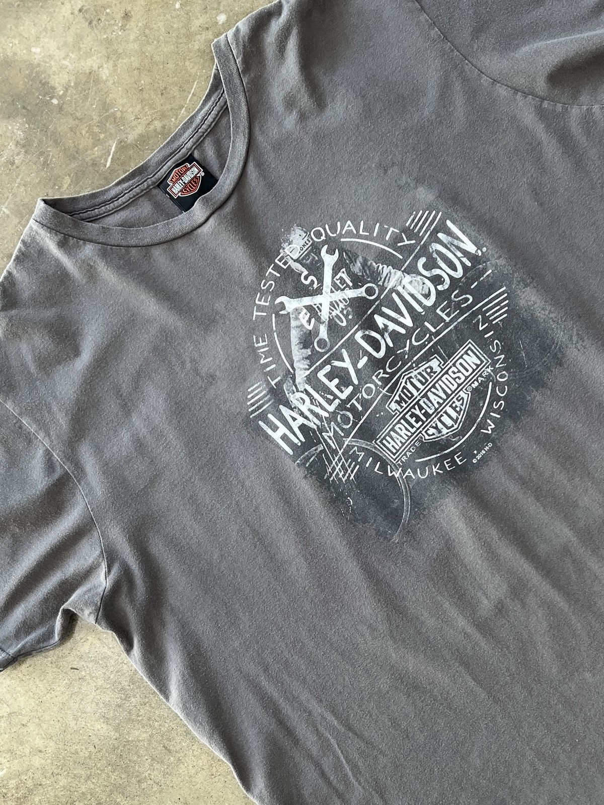 Harley Davidson × Vintage Harley Davidson Milwaukee Western Motorcycle Tee 2XL Size US XXL / EU 58 / 5 - 5 Thumbnail