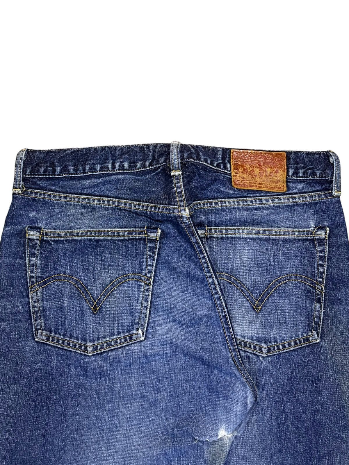 Levi's Vintage 90s Levis 503 Faded Blue Wash Distress Baggy Jeans Size US 32 / EU 48 - 9 Thumbnail