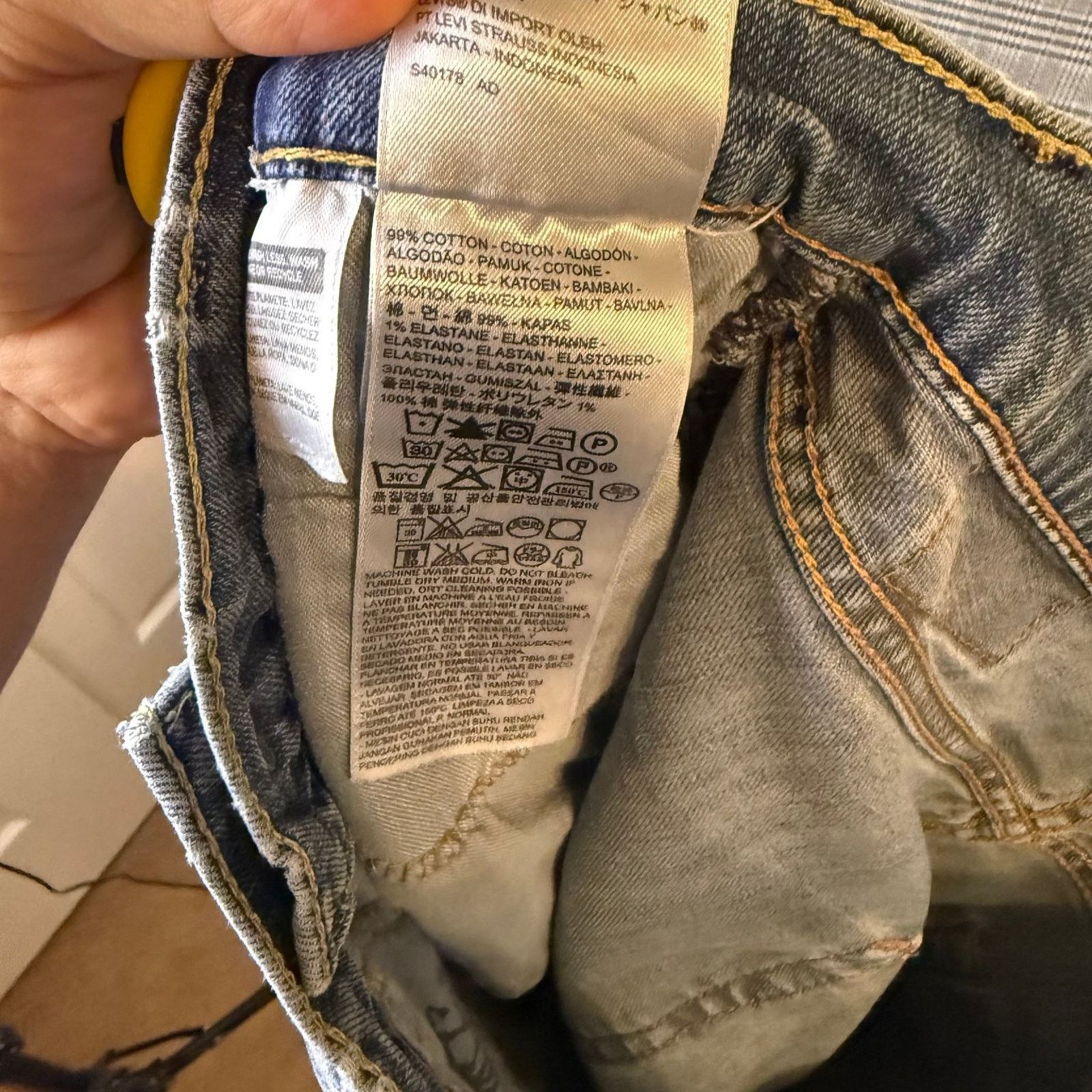 Levi's Levi's 522 Men's Jeans Light Blue Wash 30x32 Denim Stretch Size US 30 / EU 46 - 8 Thumbnail