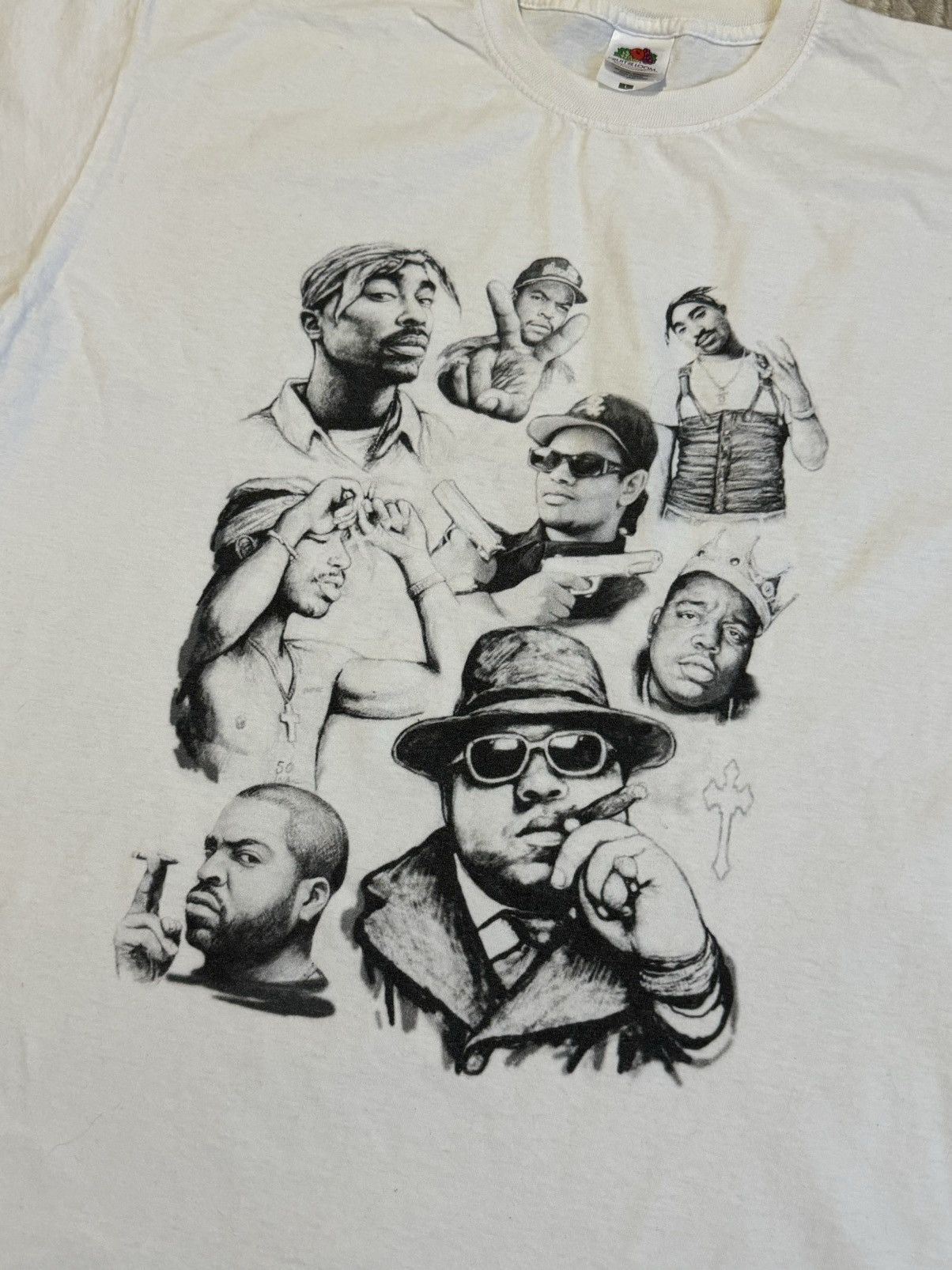 Band Tees × Rap Tees × Vintage 🔷Vintage T-shirt 2Pac,Ice Cube,Notorious Big🔷 Size US L / EU 52-54 / 3 - 2 Thumbnail
