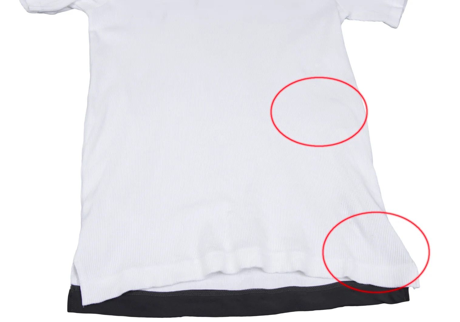Jean Paul Gaultier Cotton Rib T-Shirt with Hem Detail in White Size US S / EU 44-46 / 1 - 8 Thumbnail