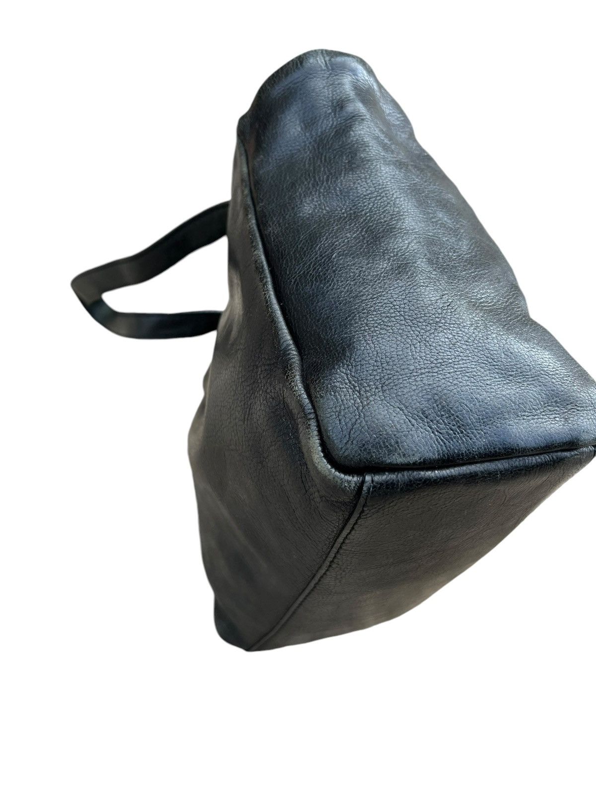 Issey Miyake × Leather × Zucca Vintage Zucca Japan Faded Patina Leather Mini Tote Bag Size ONE SIZE - 18 Thumbnail