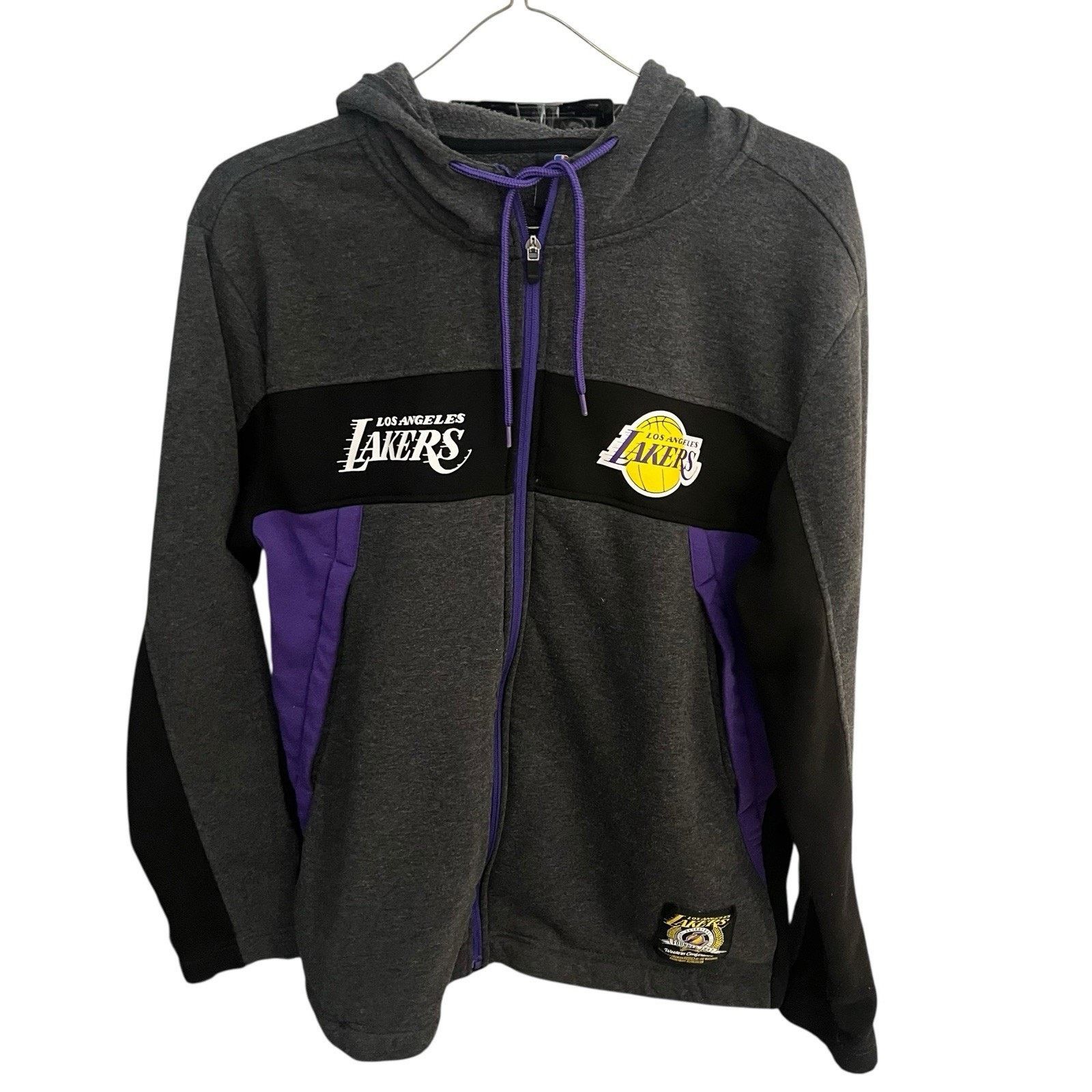 Other Unk Nba men's L Los Angeles Lakers full zip grey hoodie Size US L / EU 52-54 / 3 - 1 Thumbnail