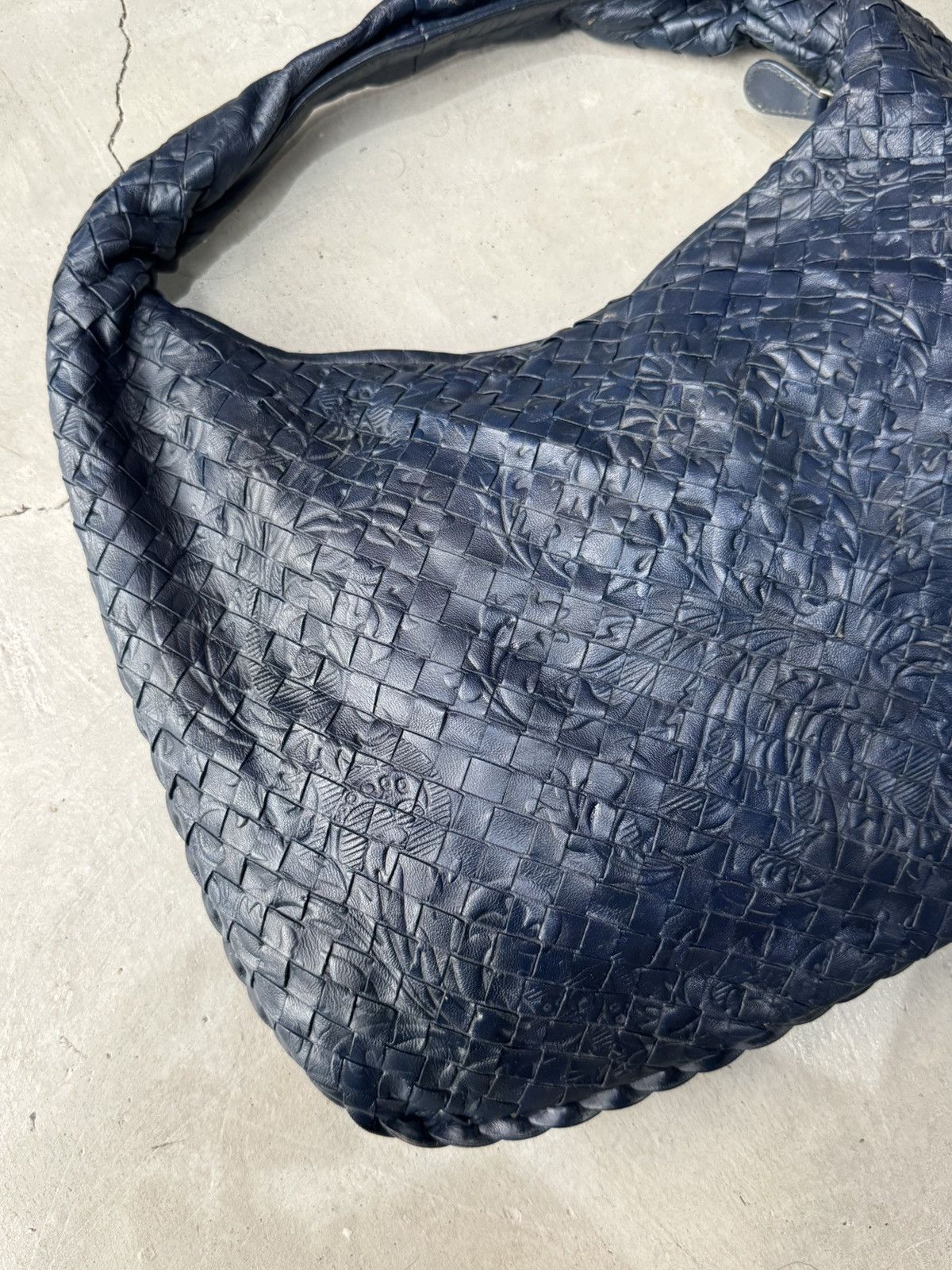 Bottega Veneta BOTTEGA VENETA Blue Intrecciato Nappa Leather Veneta HoboBag Size ONE SIZE - 4 Thumbnail