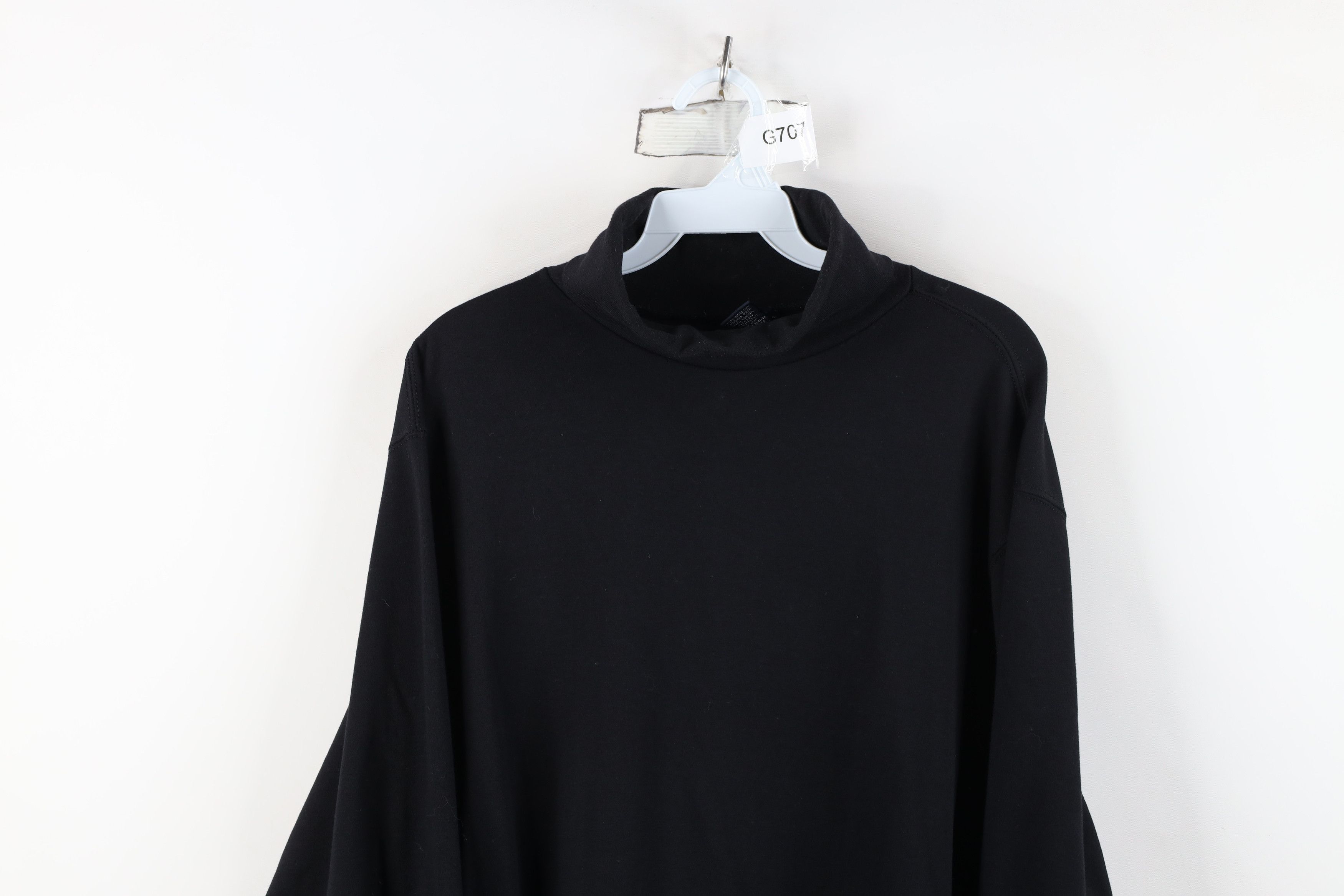 Lands' End Vintage 90s Lands End Soft Knit Turtleneck T-Shirt Black USA Size US L / EU 52-54 / 3 - 2 Thumbnail