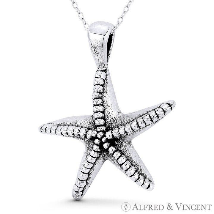 Other Starfish Ocean Sealife Charm 3D Oxidized Pendant Size ONE SIZE - 1 Preview