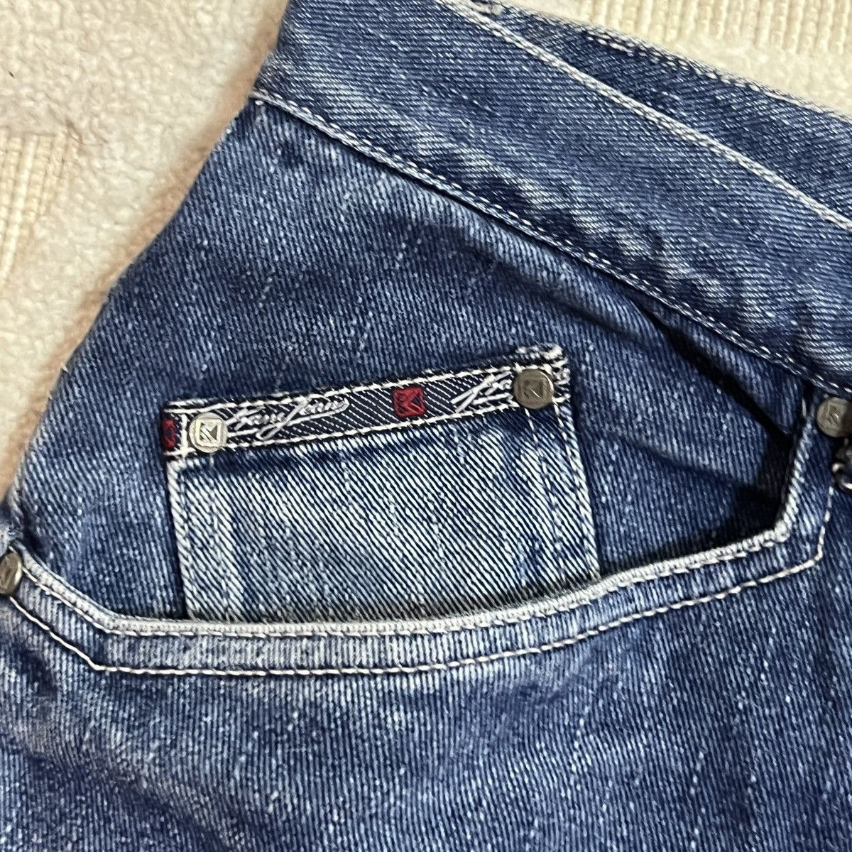 Karl Kani Crazy Vintage Y2K Karl Kani Embroidered Jean Shorts Size US 32 / EU 48 - 9 Thumbnail