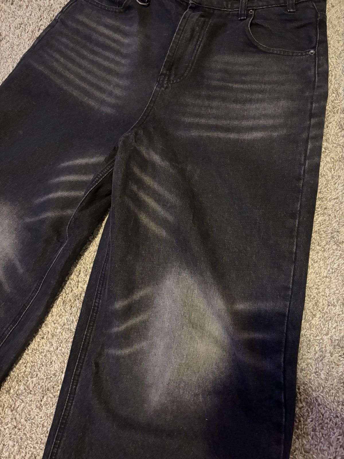 Other Black Faded Wide Leg Denim Size US 32 / EU 48 - 2 Thumbnail