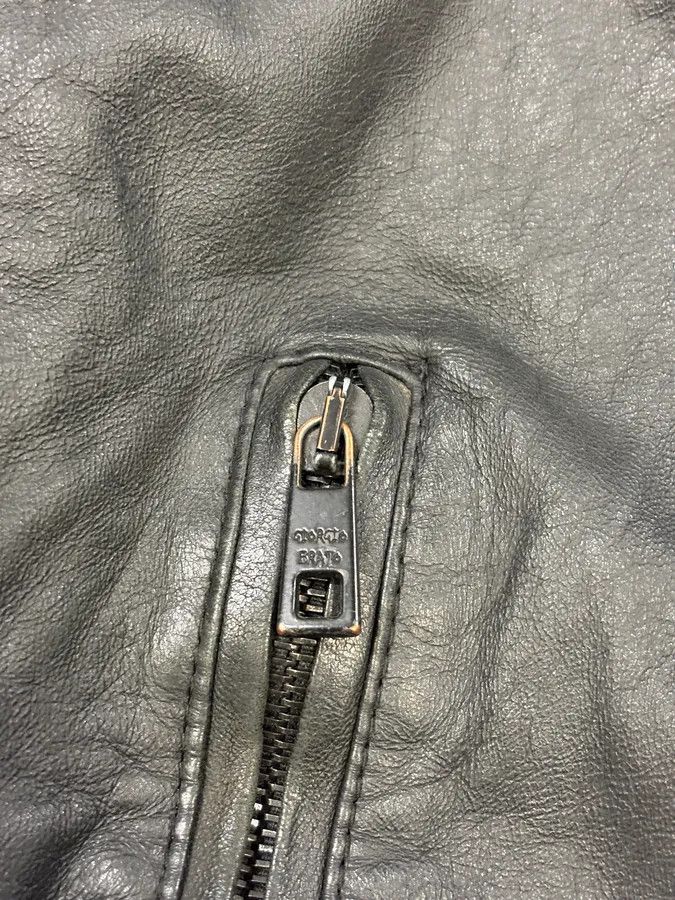 Giorgio Brato 2000s Giorgio Brato Black Faded Distressed Leather Bomber Jacket Size US M / EU 48-50 / 2 - 9 Thumbnail
