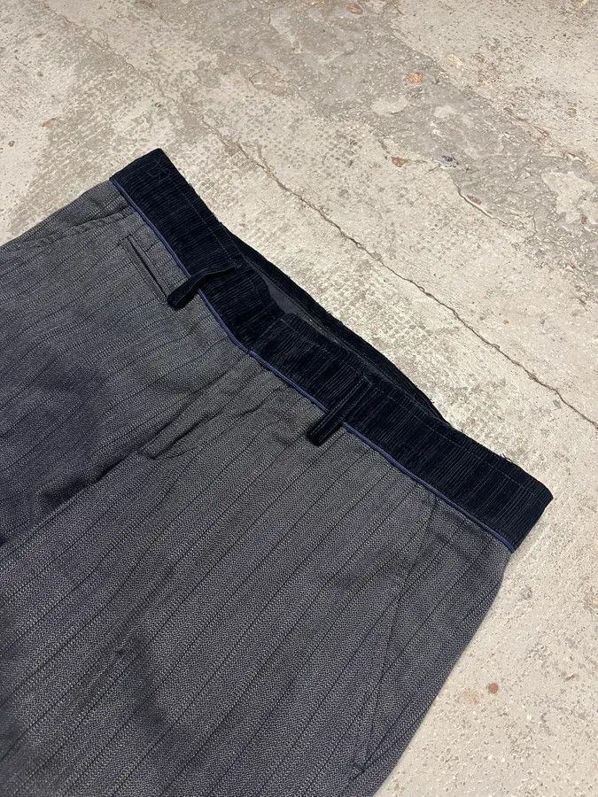 Dolce & Gabbana AW2003 Dolce & Gabbana Corduroy Waistband Grey Tailored Pants Size US 32 / EU 48 - 6 Thumbnail