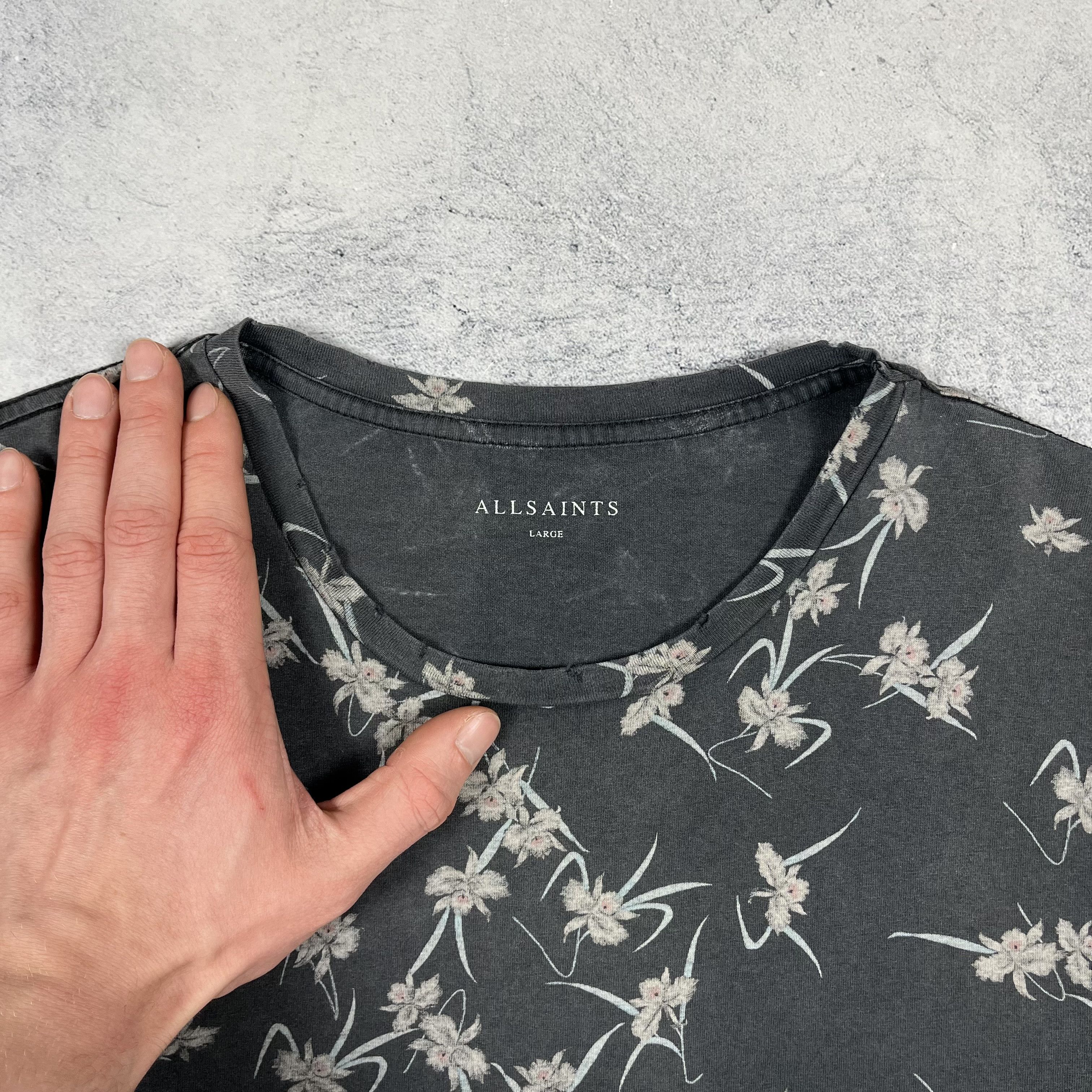 Allsaints Designer AllSaints AARU SLOUCH Graphite Grey T Shirt Size US L / EU 52-54 / 3 - 8 Thumbnail